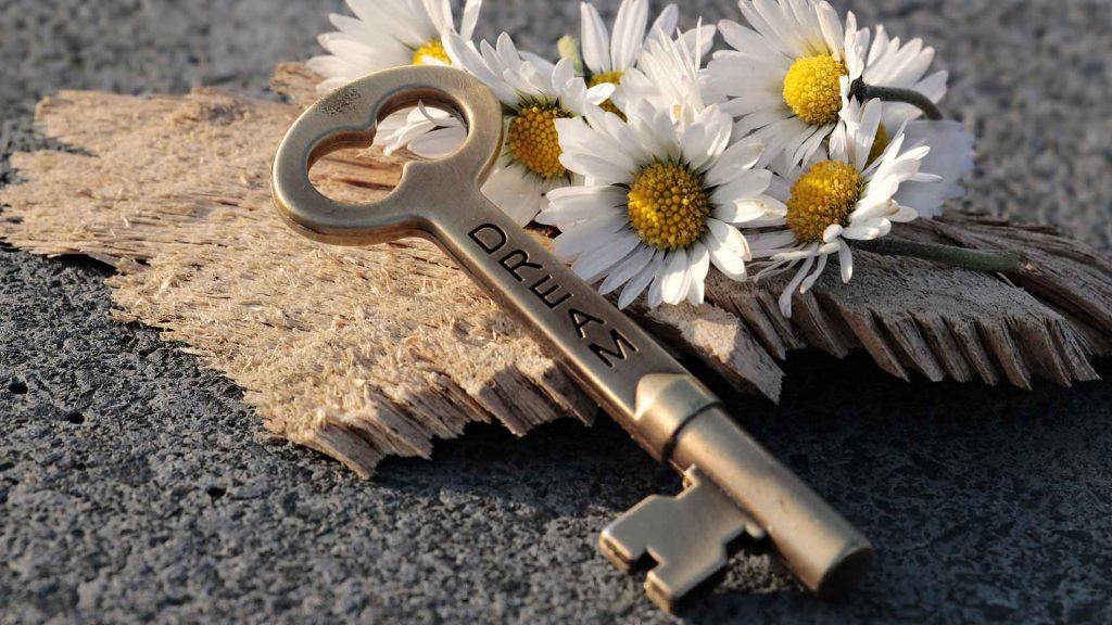 Bronze-key-with-white-daisys